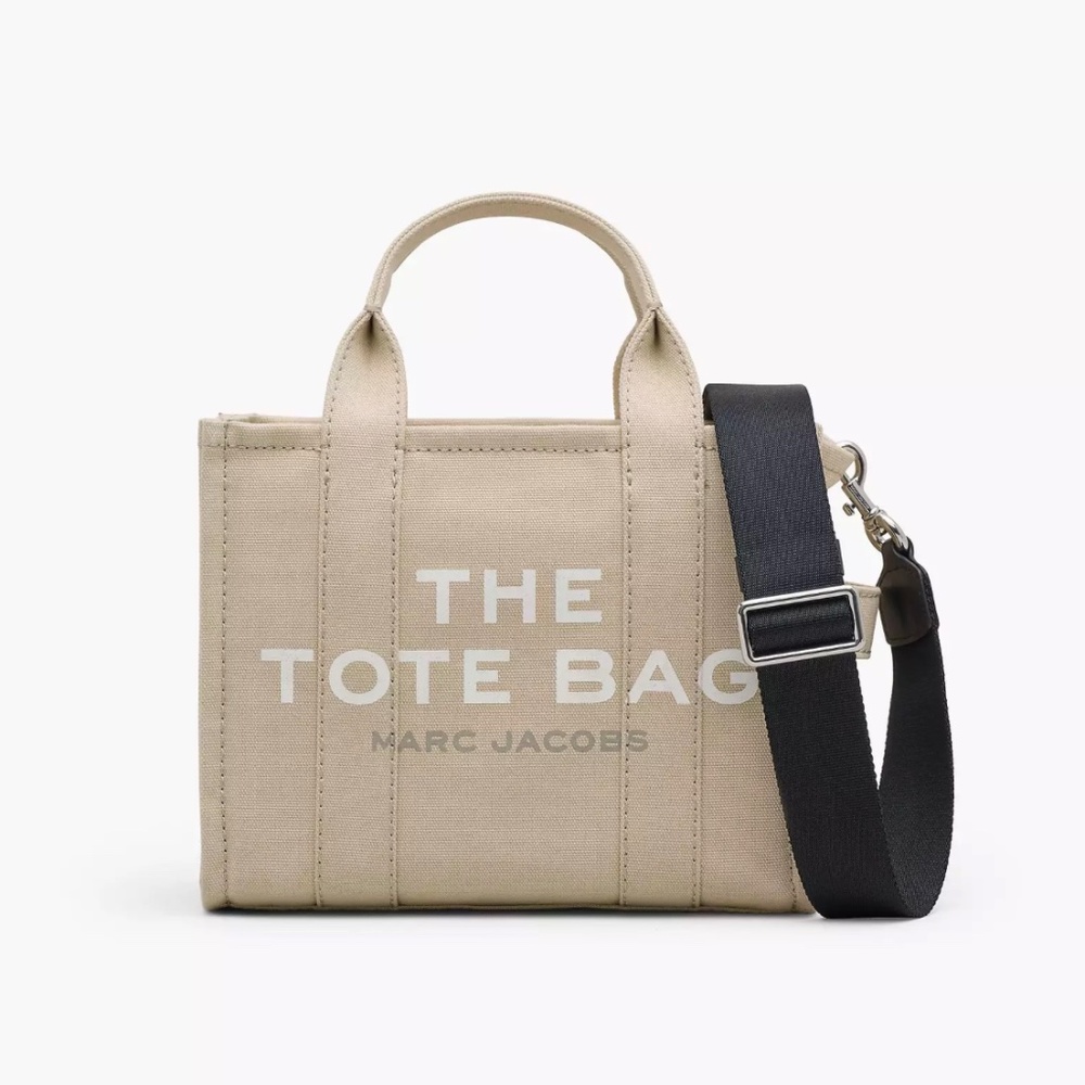 MARC JACOBS - Small Canvas Tote in Beige with White Logo - MSRP $175 - BNWT